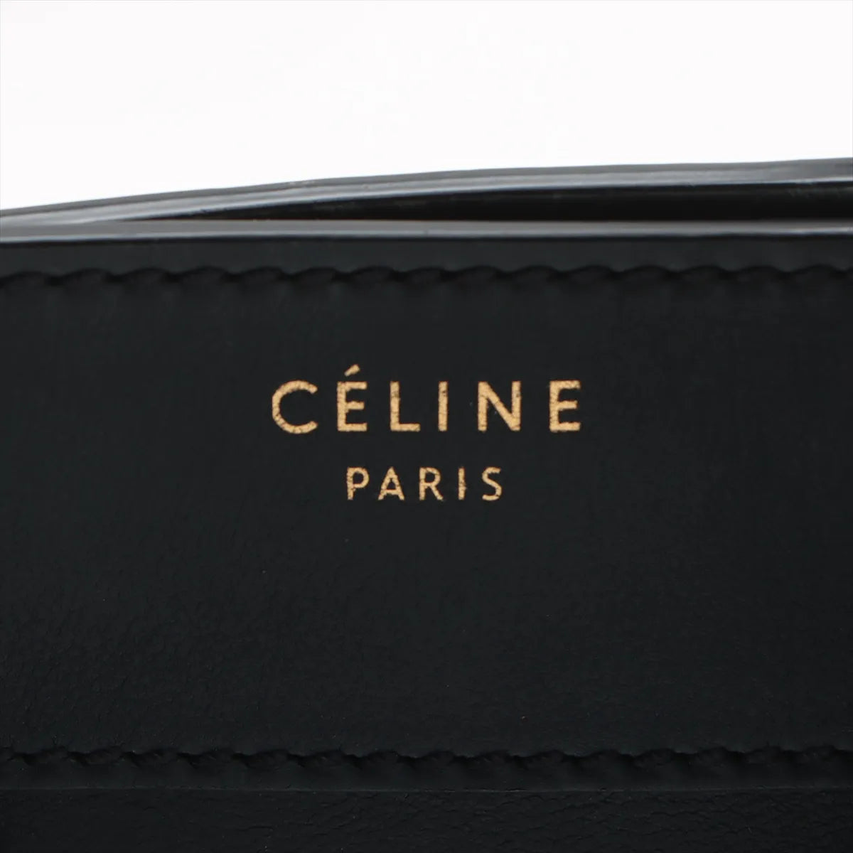 Celine Luggage Micro Shopper Leather Hand bag Navy Blue