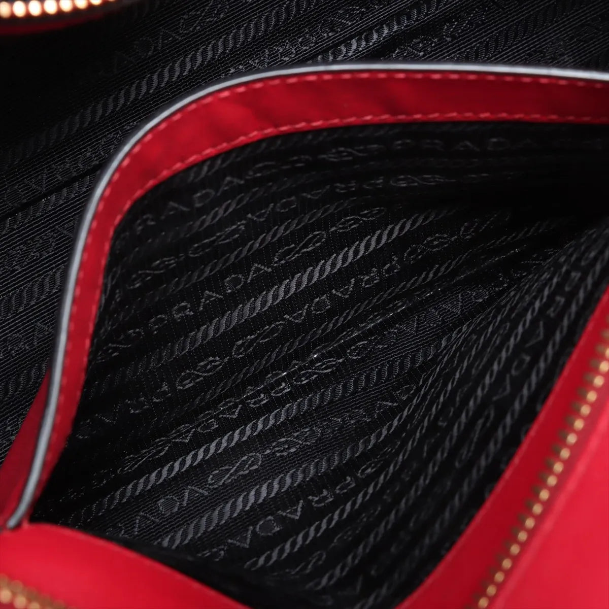 Prada Saffiano Leather Two-Way Handbag Red
