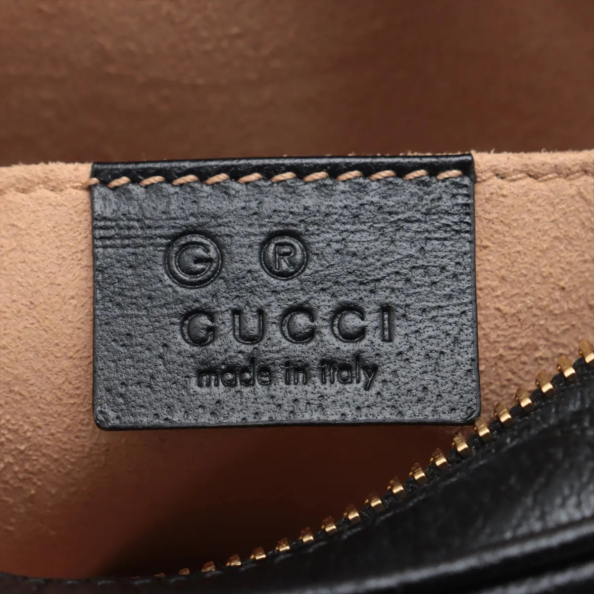 Gucci GG Logo Gucci Web Leather Shoulder Bag Black
