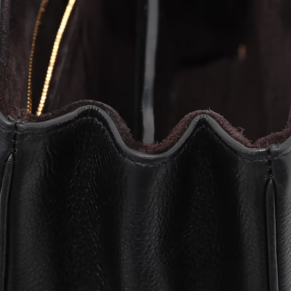 Celine 16 Small Leather Shoulder Bag Black
