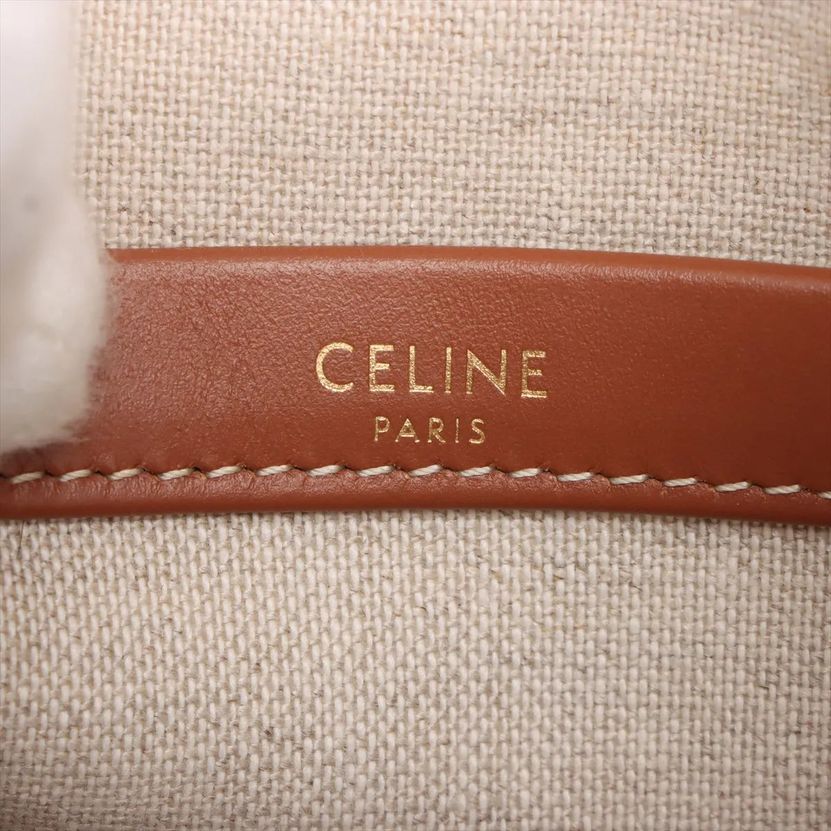 Celine Triomphe Small Cabas Two-Way Handbag White x Green