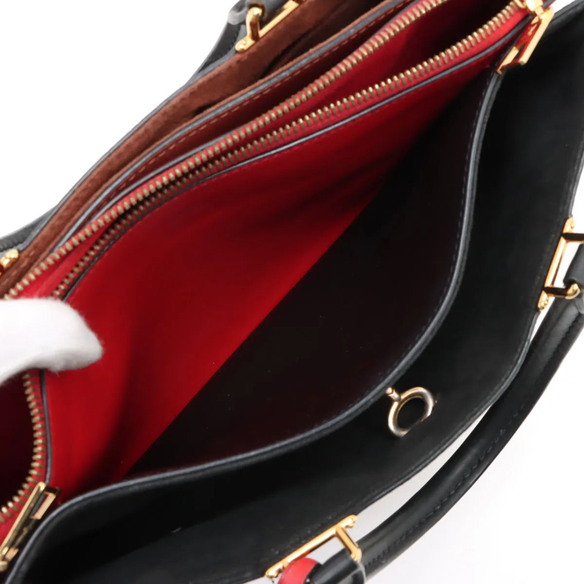 Louis Vuitton Monogram Millefeuille Shoulder Bag Cerise x Brown