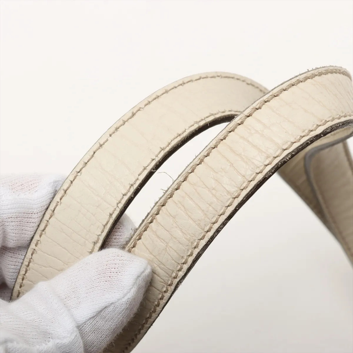 Gucci GG Logo Canvas Leather Tote Bag Beige x White