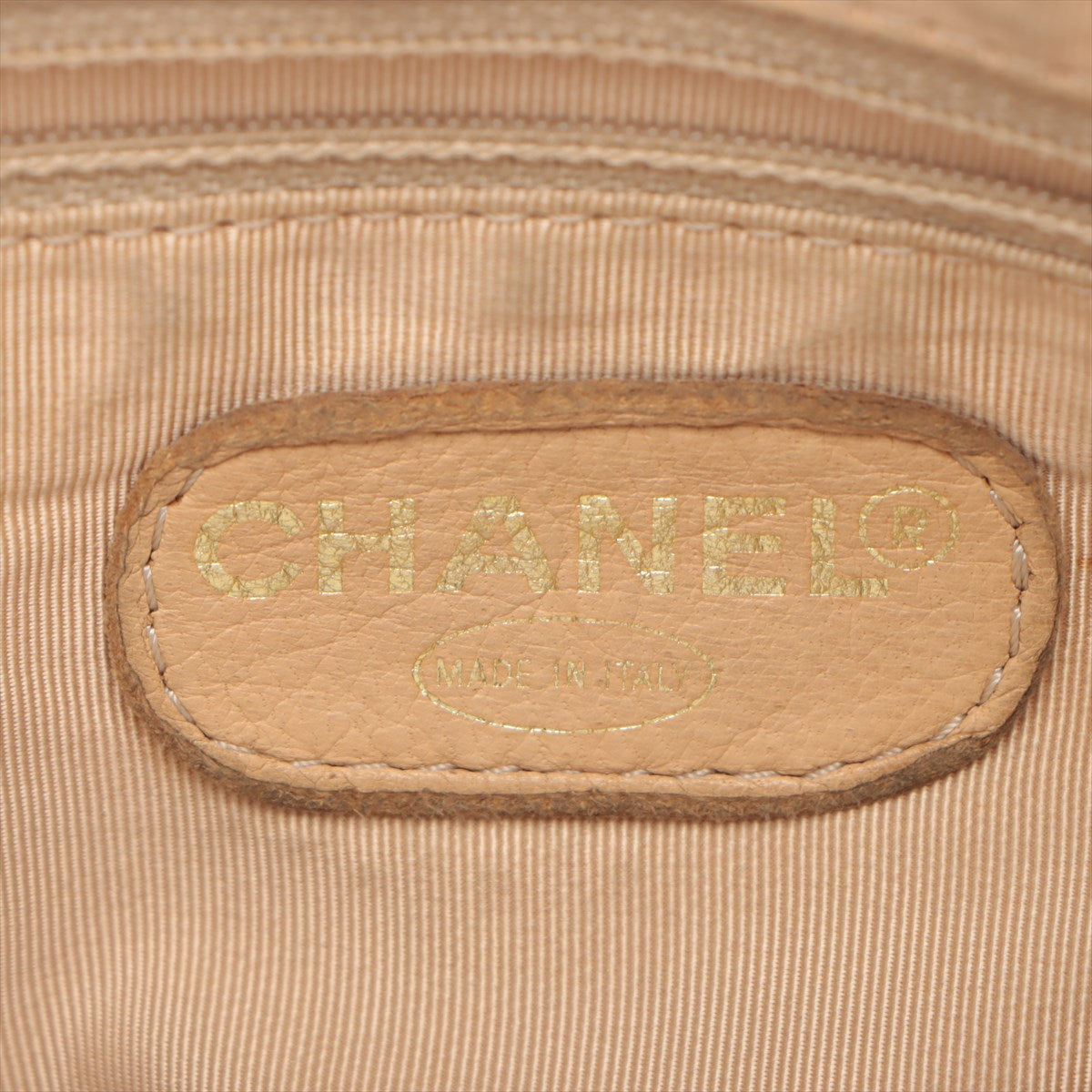 Chanel CC Logo Lambskin Tortoiseshell Chain Tote Bag Beige