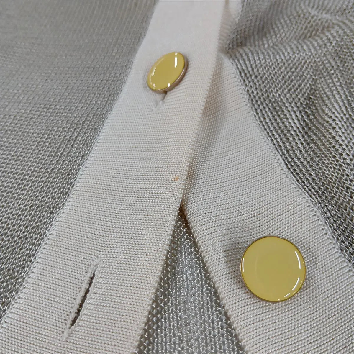Hermes Rayon Nylon Cardigan Beige