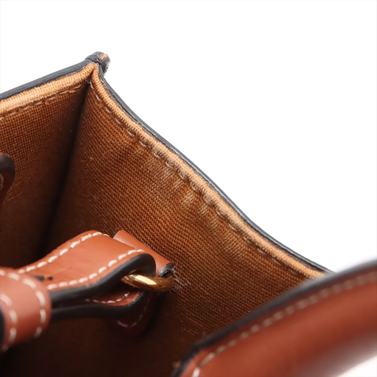Celine Triomphe Mini Vertical Cabas Tote Bag Brown