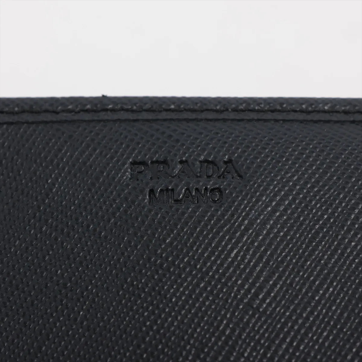 Prada Saffiano Leather Ribbon Long Wallet Black