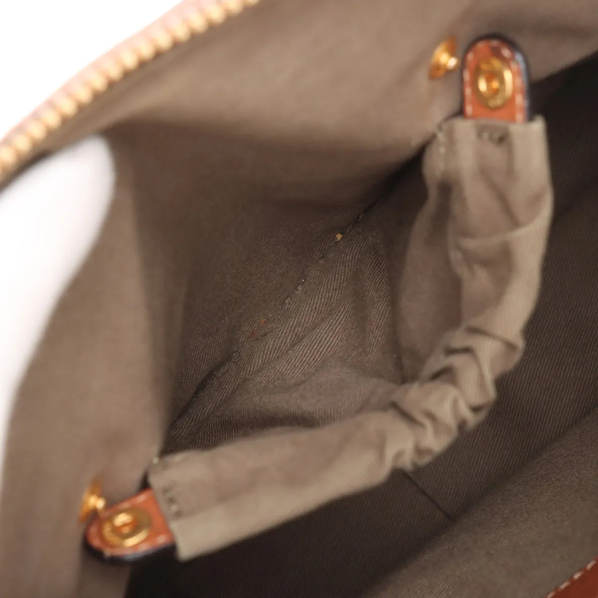 Chloe Marcy Leather Two-Way Handbag Brown x Pink