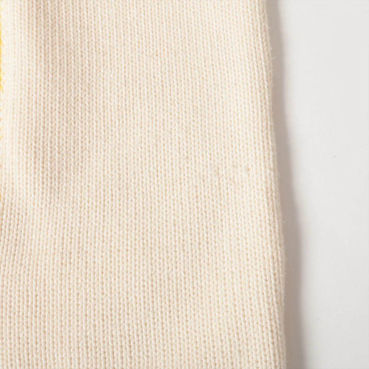 Casablanca Logo Cotton Knit Sweater Ivory x Yellow