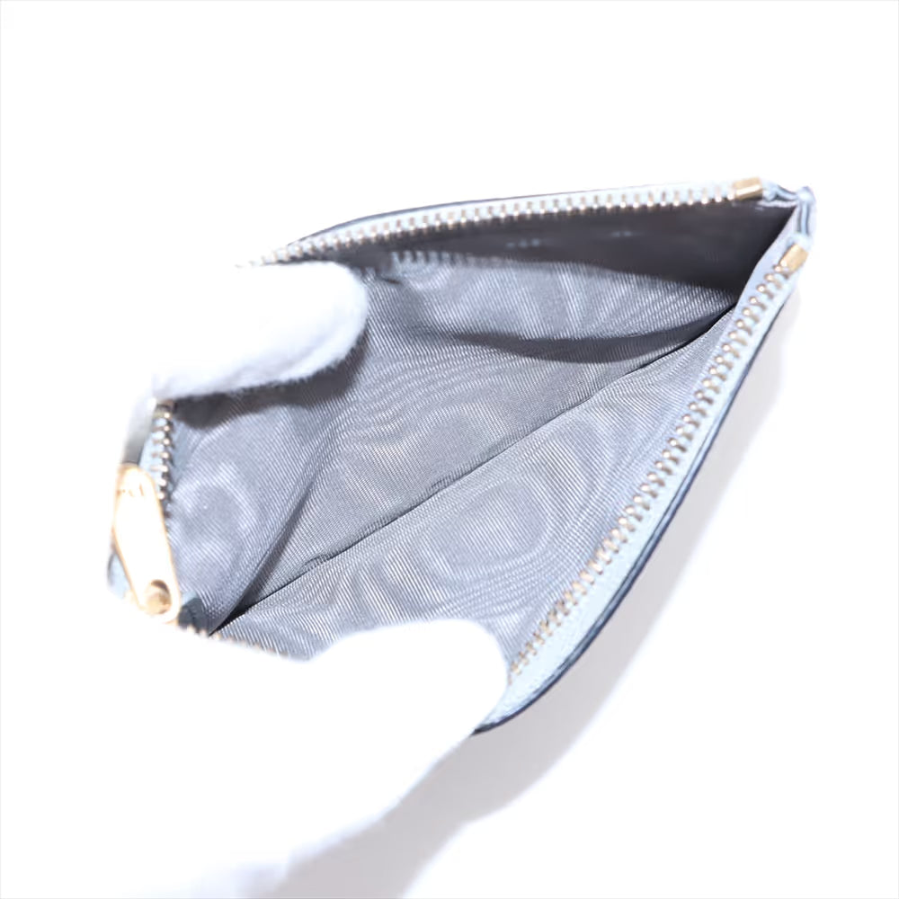 Christian Dior Saddle Leather Chain Wallet Gray