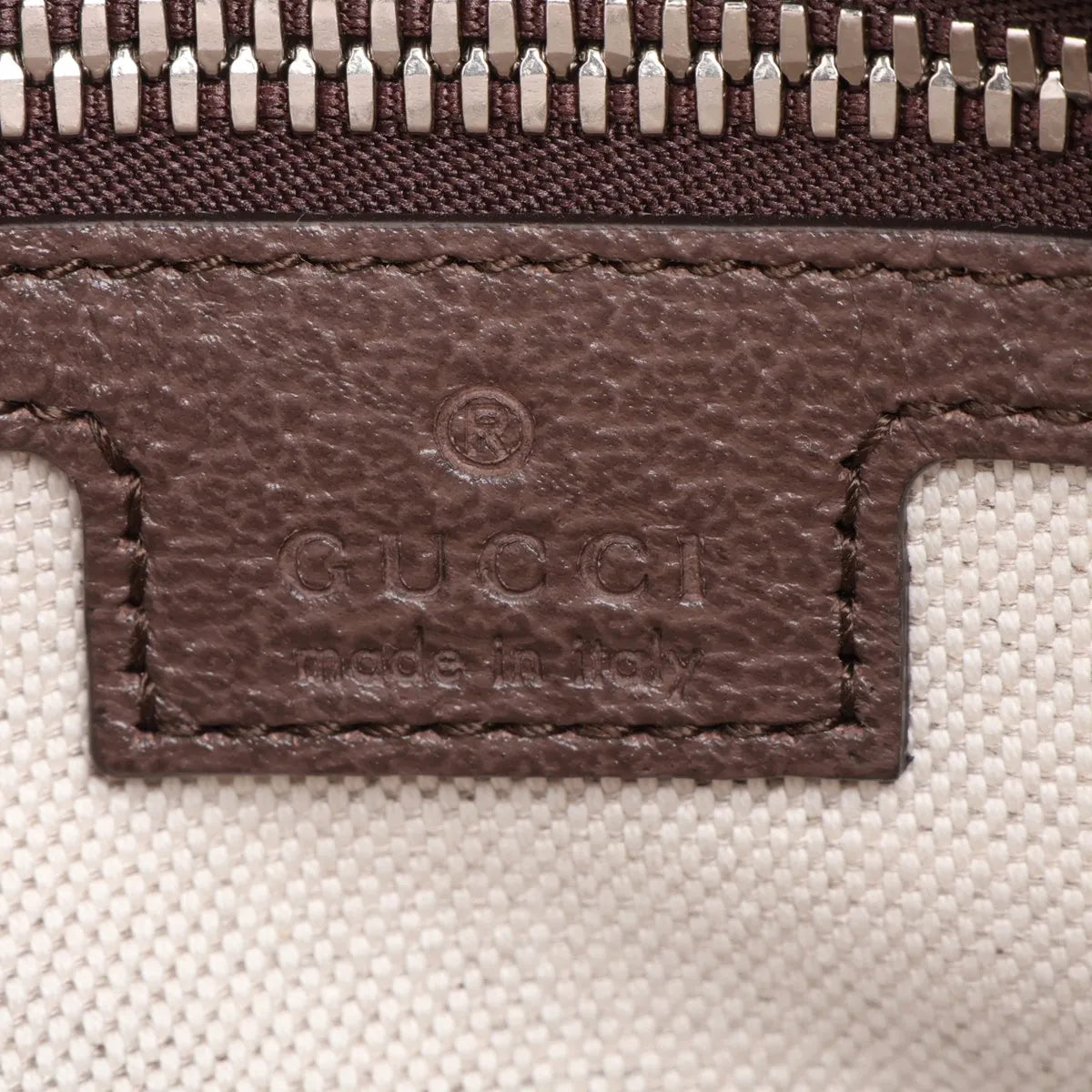 Gucci GG Camouflage Leather Two-Way Shoulder Bag Brown