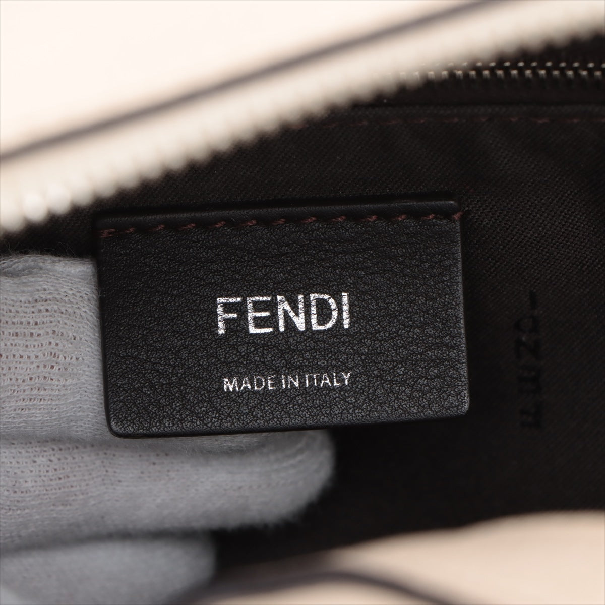 Fendi By the Way Floral  Leather Backpack Ivory