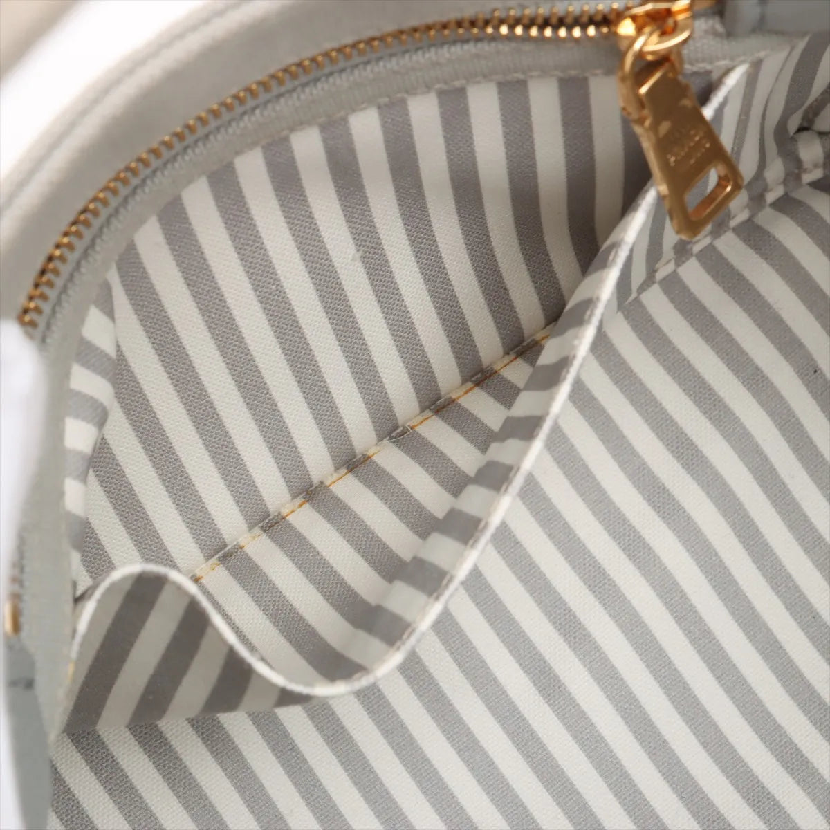 Prada Canapa Canvas Two-Way Handbag Gray