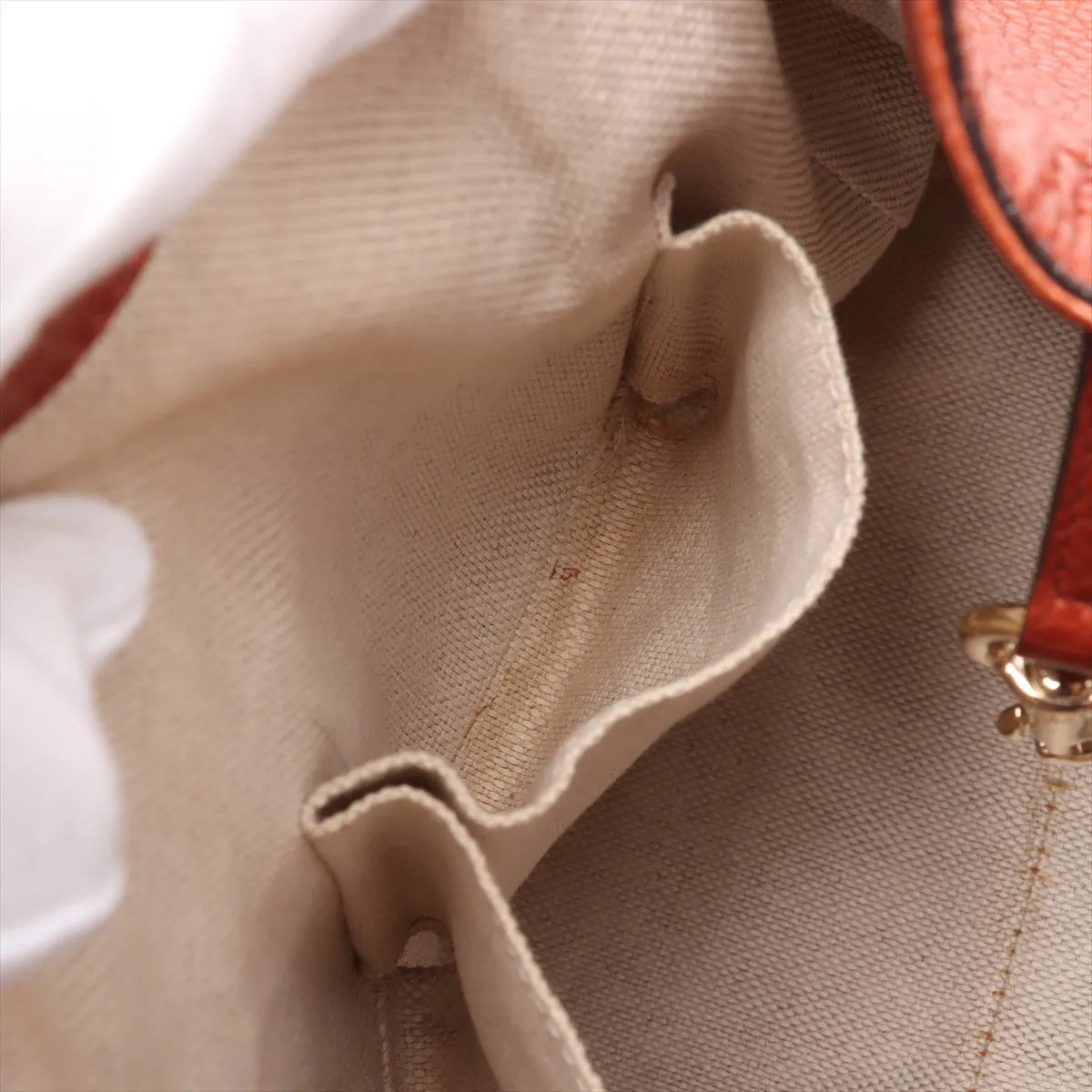 Gucci Soho Pebbled Leather Tote Bag Rust