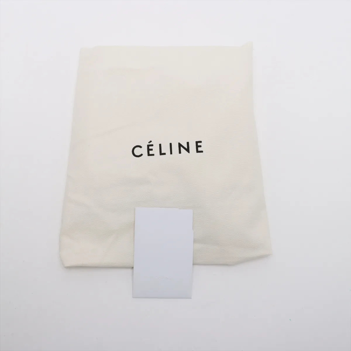 Celine Clasp Medium Leather Handbag Beige