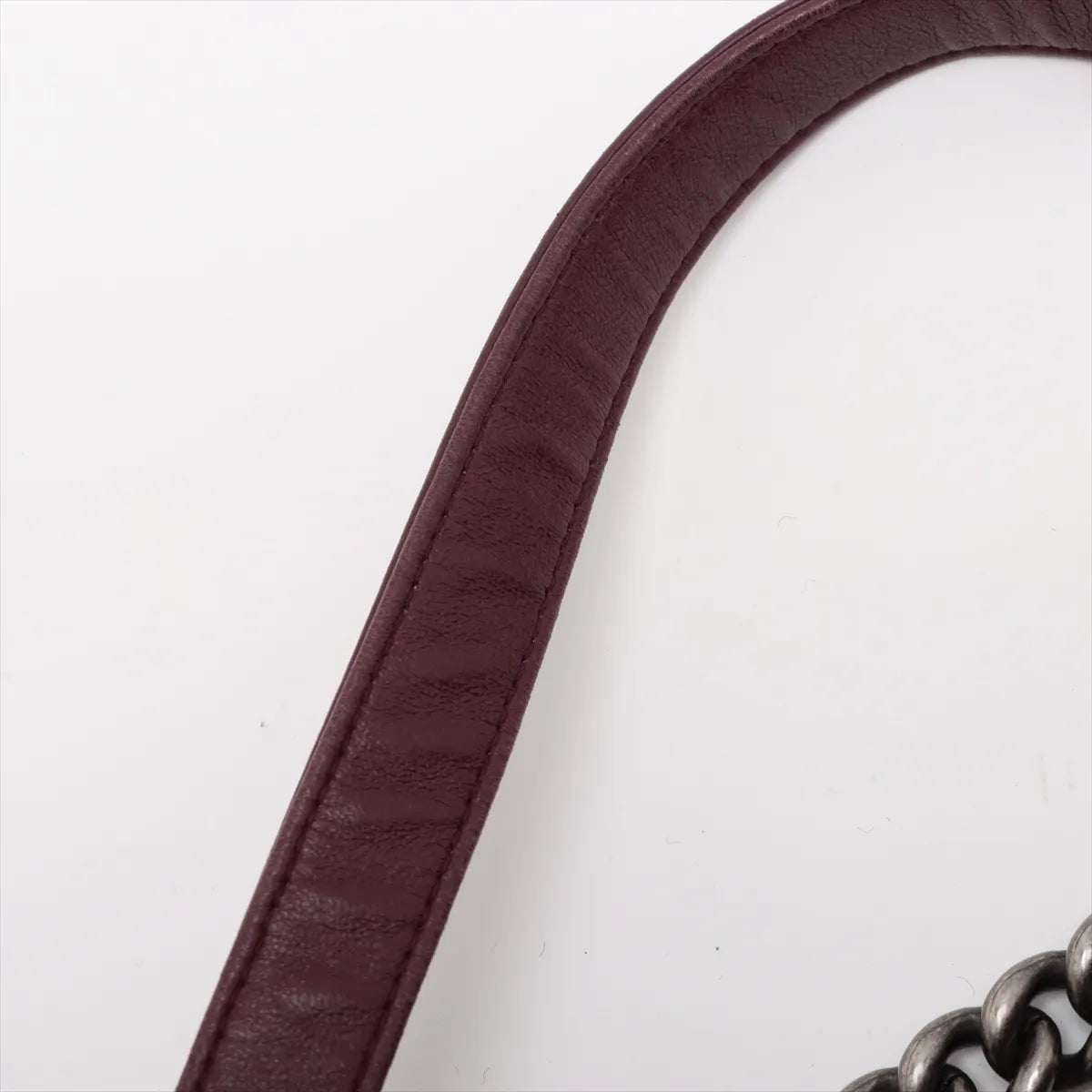 Chanel Boy CHANEL 25 Tweed x Velvet Chain Shoulder Bag Bordeaux