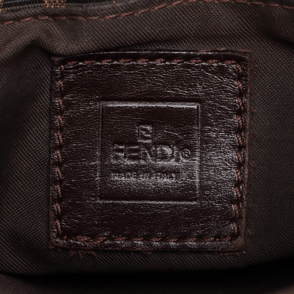 Second Hand Fendi Zucca Canvas Shoulder Bag Brown