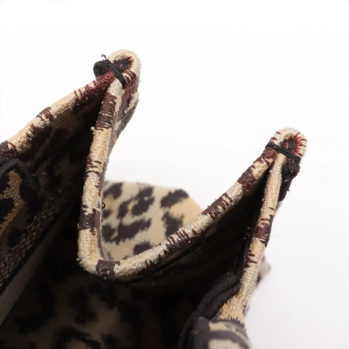 Christian Dior Leopard Small Canvas Book Tote Bag
