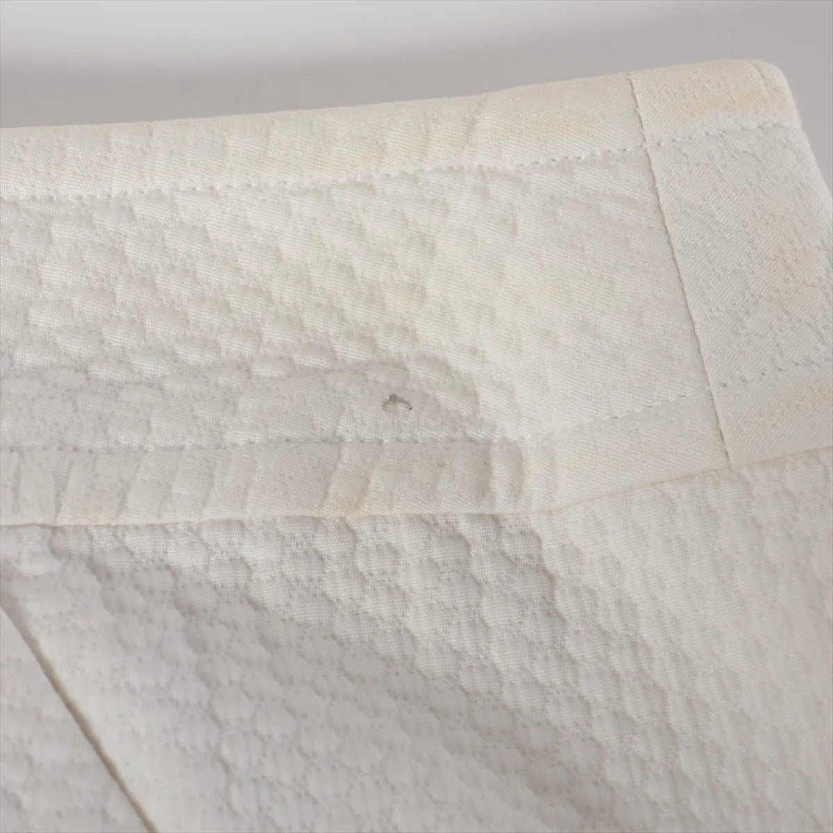 Chanel CC Button Cotton Skirt White