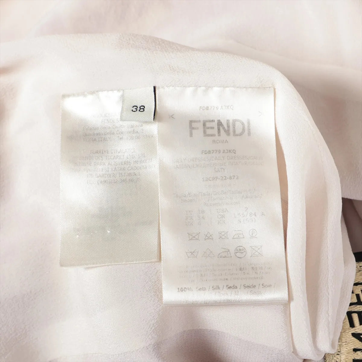 Fendi Silk Sleeveless Mini Dress Pink