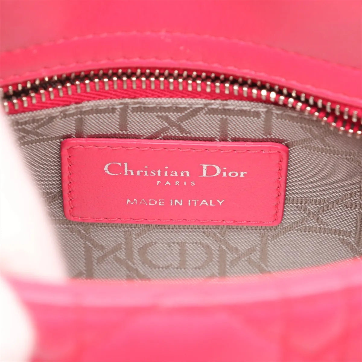 Christian Dior Lady Dior Mini Cannage Leather Two-Way Handbag Hot Pink