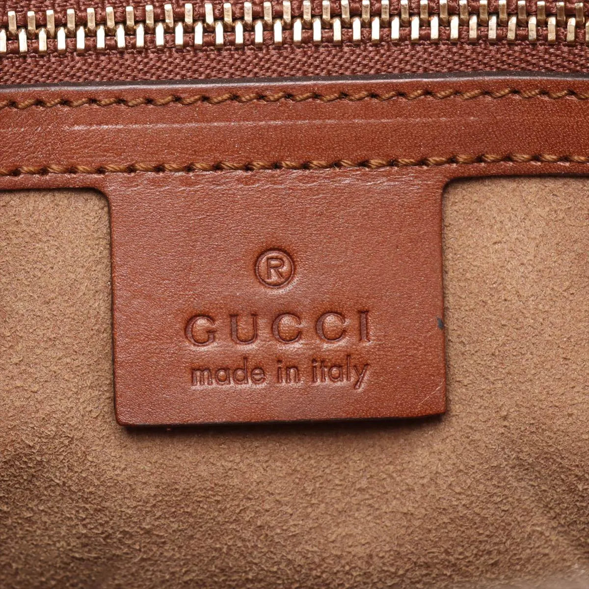 Gucci GG Supreme Two-Way Shoulder Bag Beige×Brown