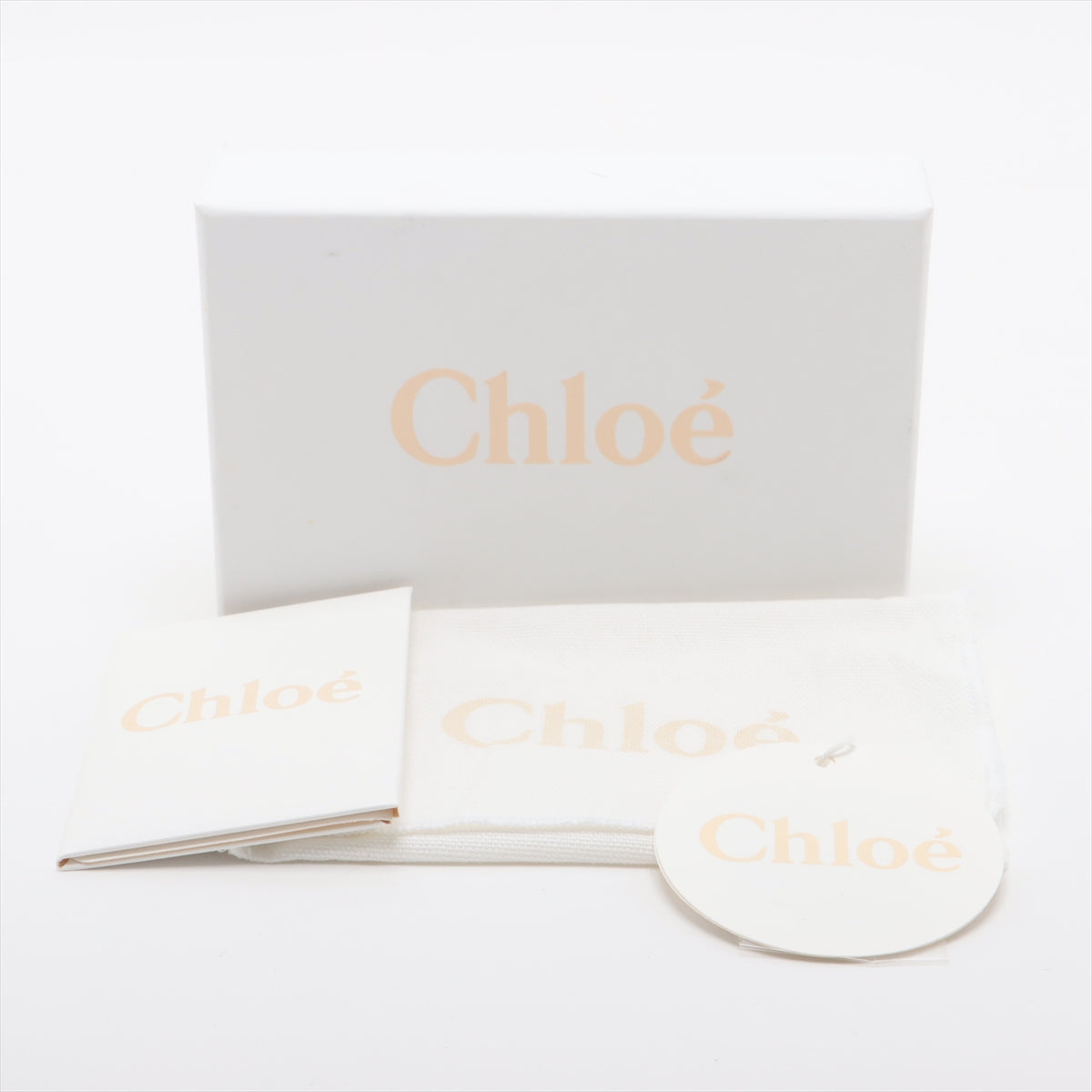 Chloe Alphabets Leather Compact Wallet Black