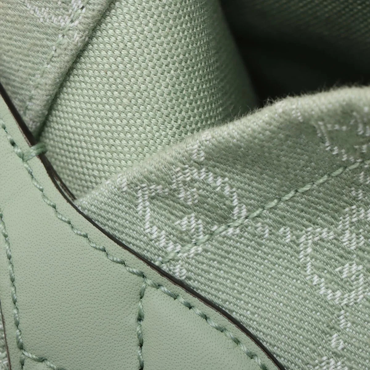 Gucci GG Logo Denim Tote Bag Green