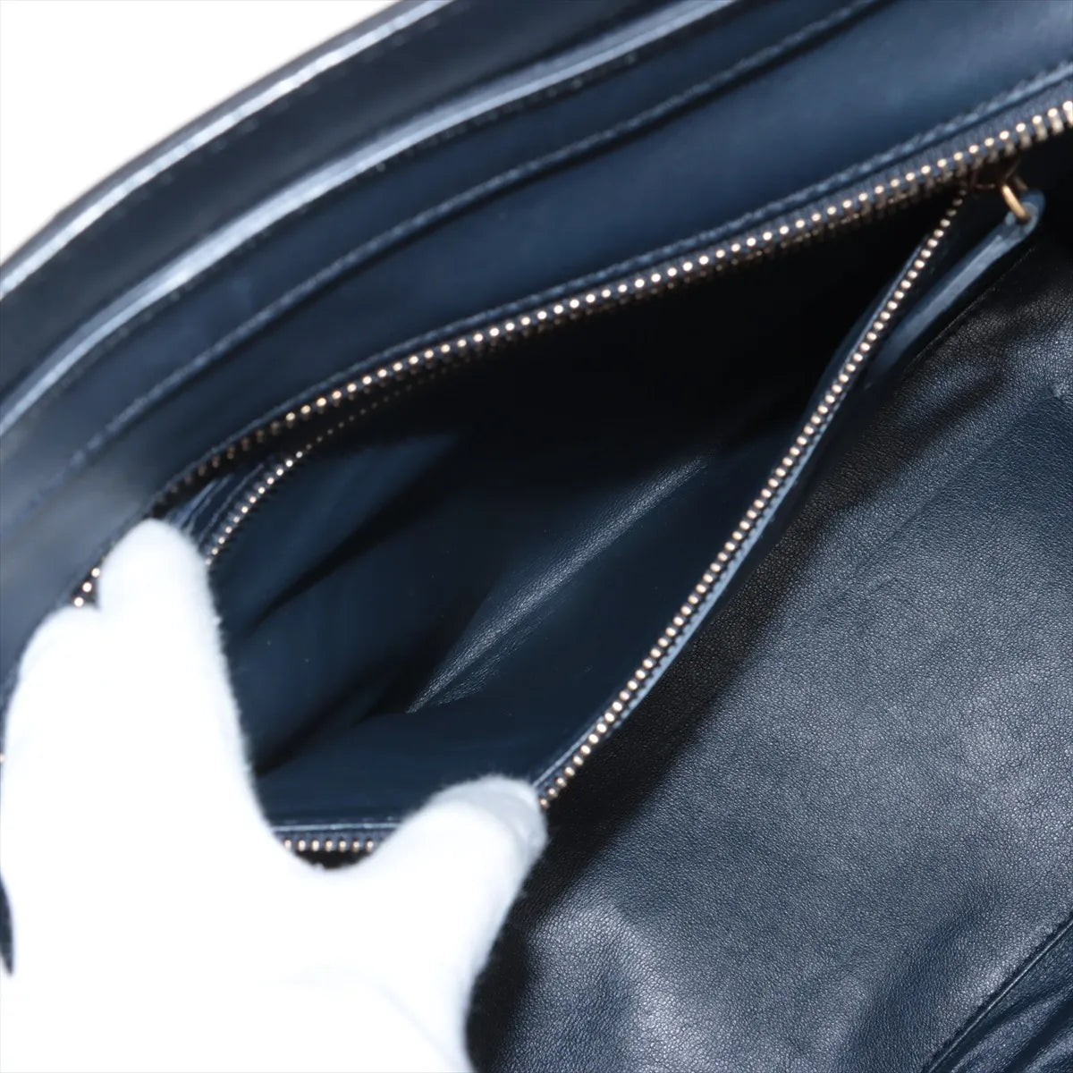 Celine Luggage Phantom Leather Handbag Navy Blue