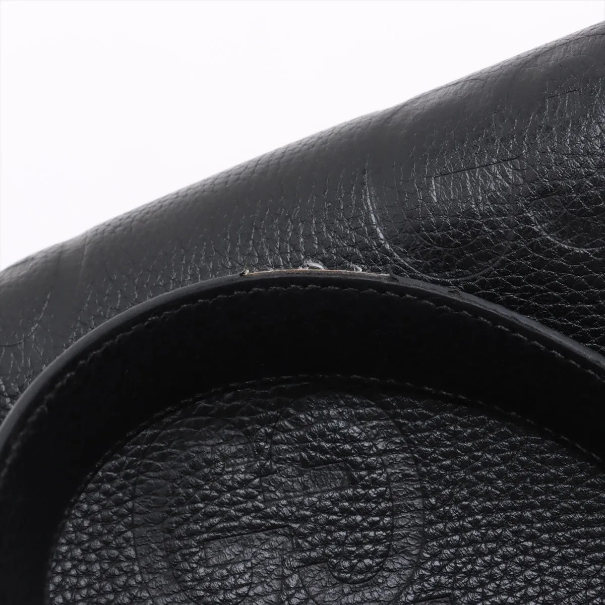 Gucci Jumbo GG Logo Leather Tote Bag Black