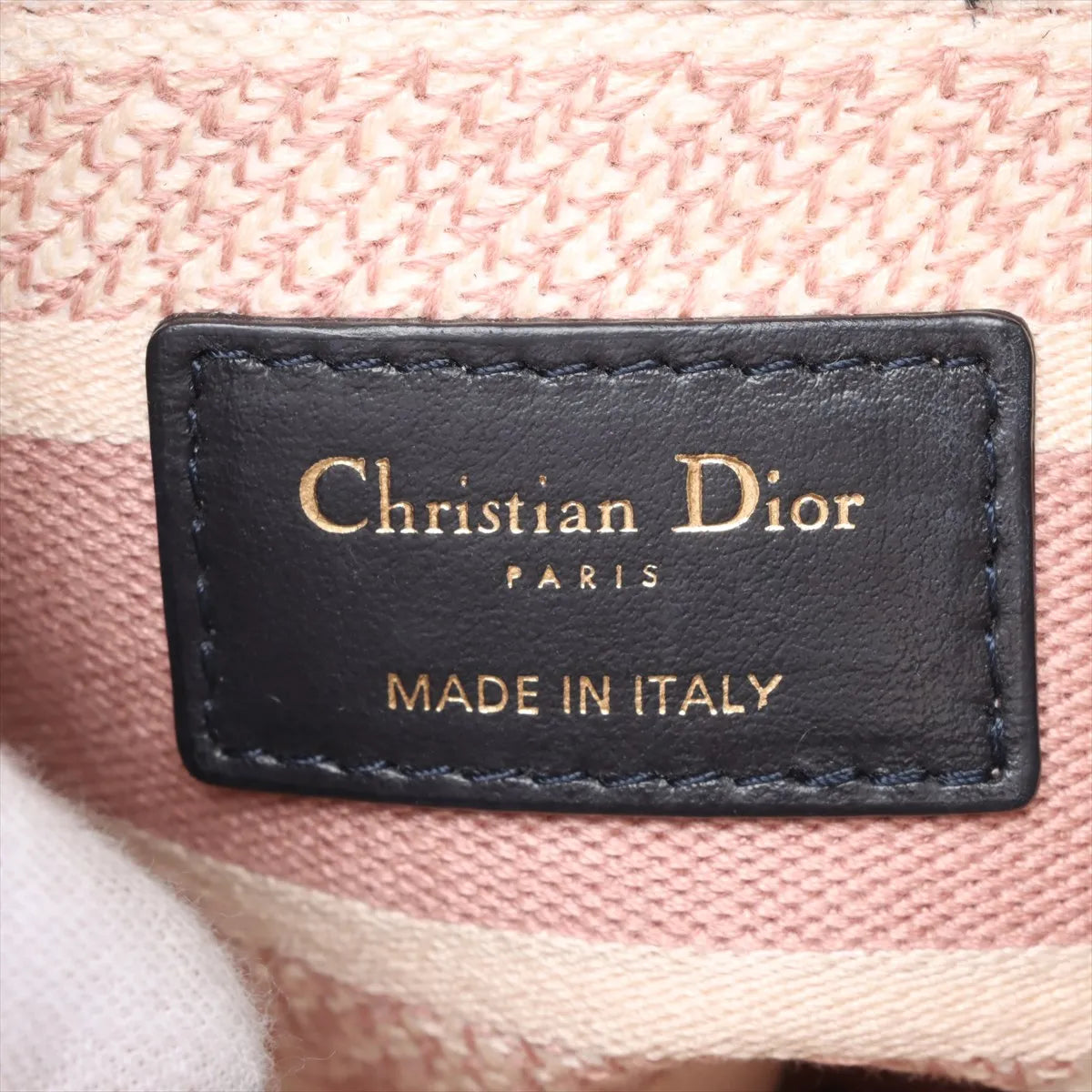 Christian Dior Lady D-Lite Tie Dye Two-Way Shoulder Bag Pink x Navy