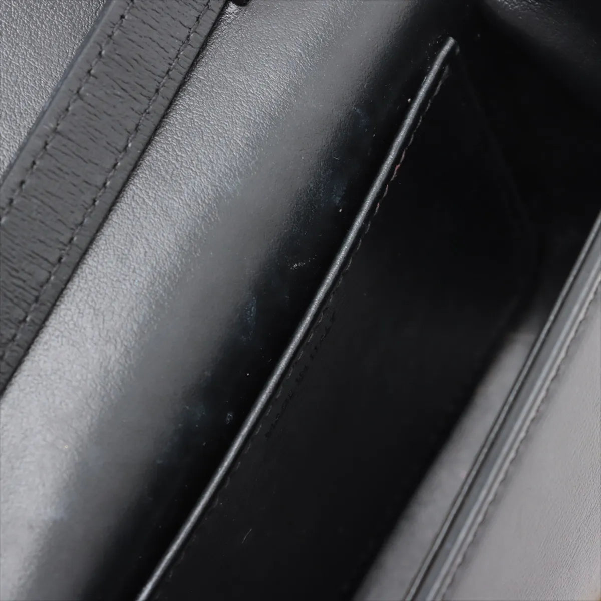 Celine Triomphe Mini Claude Leather Shoulder Bag Black