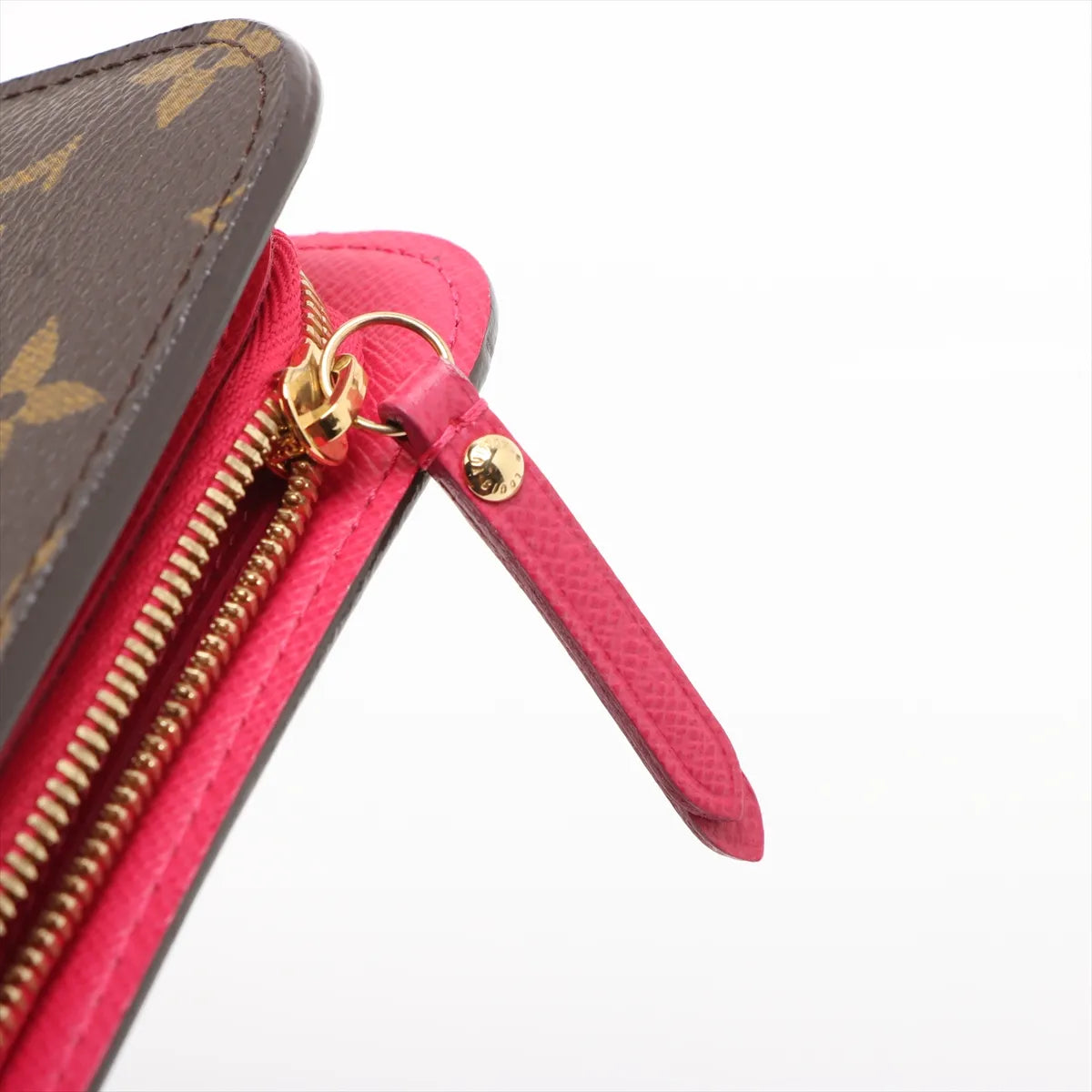 Louis Vuitton Monogram Insolite Zippy Wallet Brown x Hot Pink