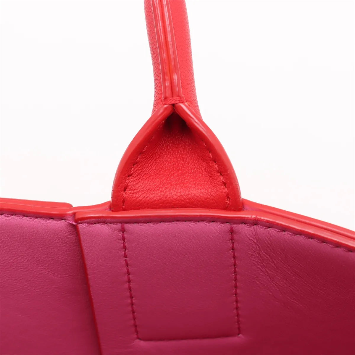 Bottega Veneta Maxi Intrecciato The Arco Tote Bag Red