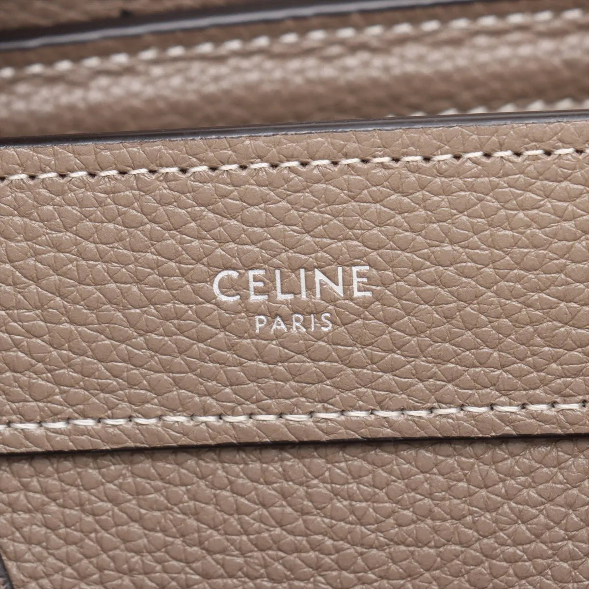 Celine Luggage Nano Shopper Leather Handbag Brown