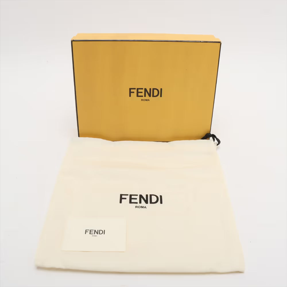 Fendi Baguette Satin Leather Two-Way Handbag Green