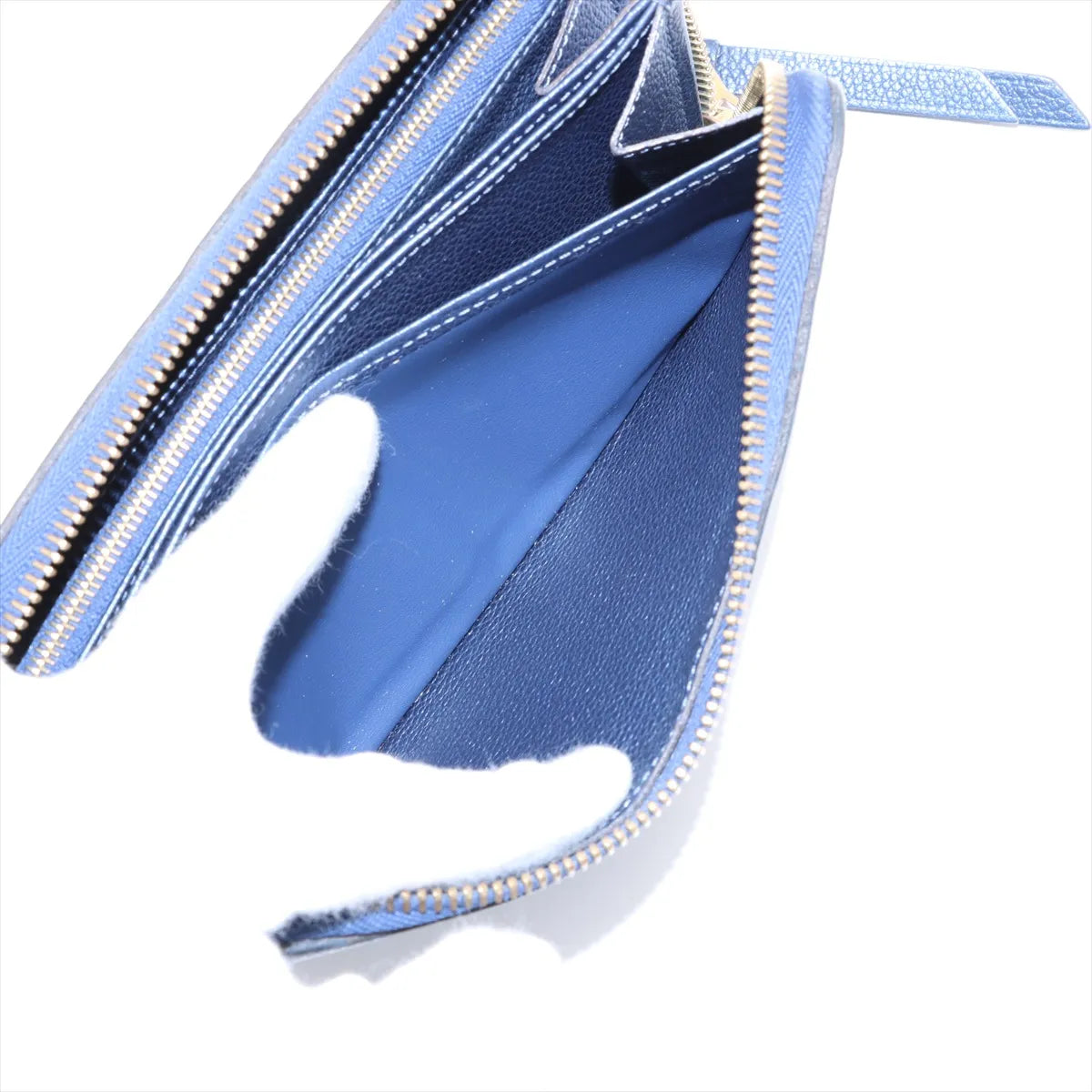 Louis Vuitton Momogram Empreinte Zippy Wallet Denim Blue