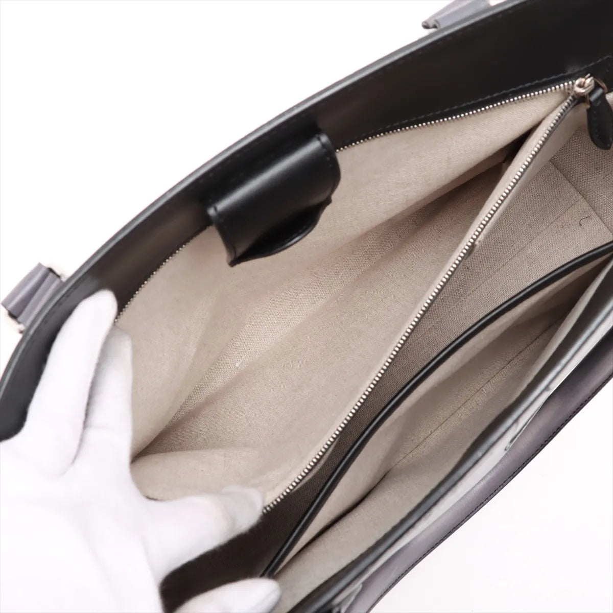 Berluti Calligraphy Toujour Leather Tote Bag Gray