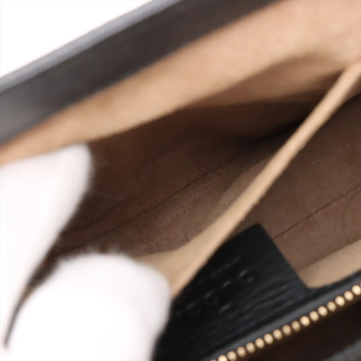 Gucci GG Supreme Leather Two-Way Shoulder Bag Brown x Black