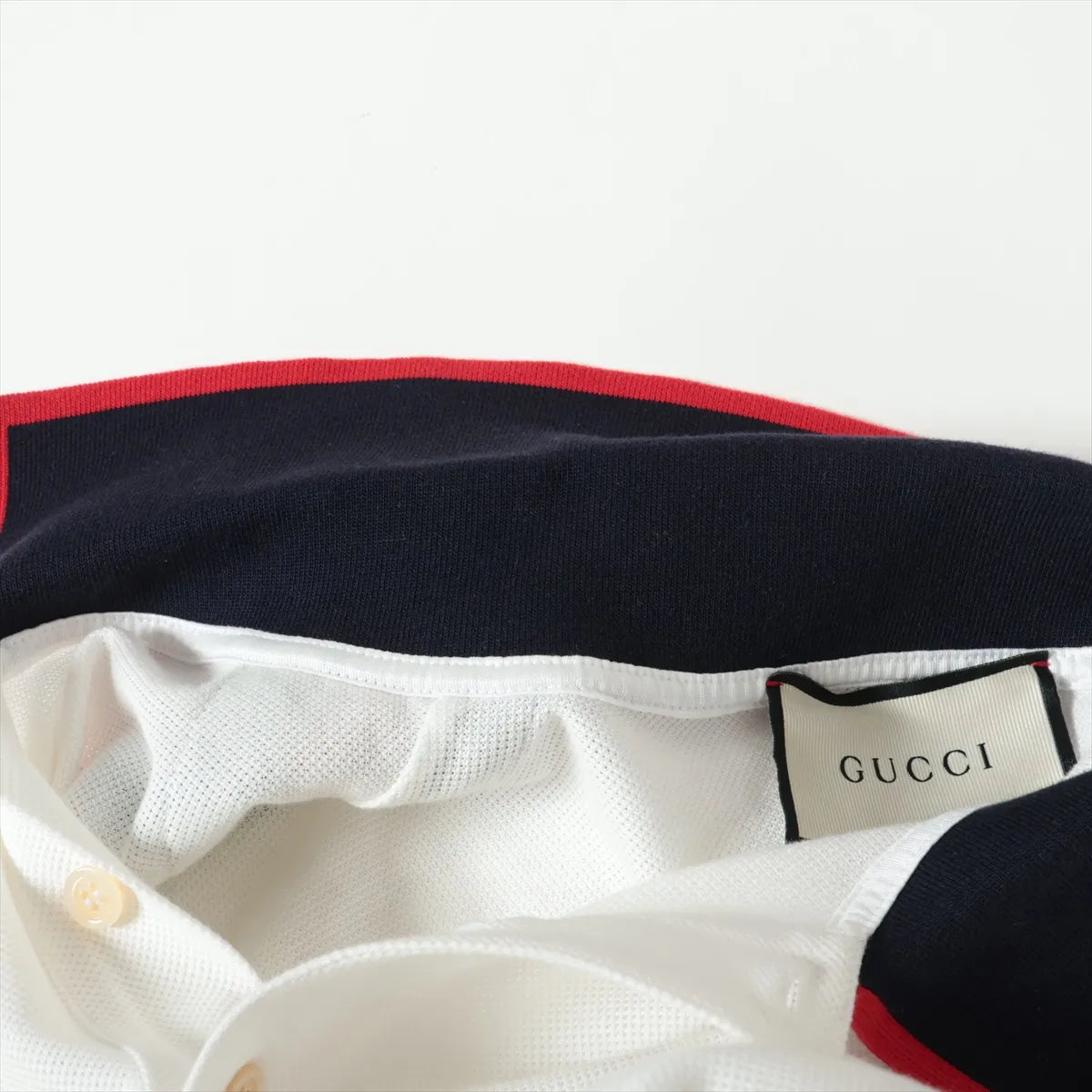 Gucci Web Stripe Cotton Long Sleeve Shirt White