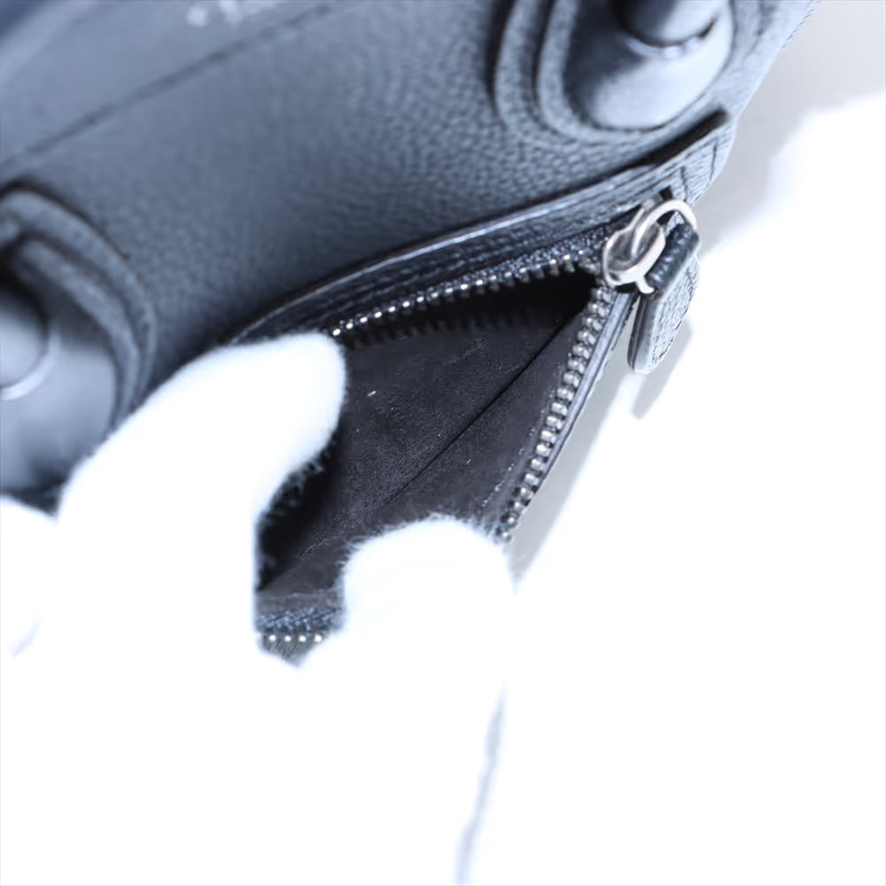 Celine Luggage Nano Shopper Leather Two-Way Handbag Black