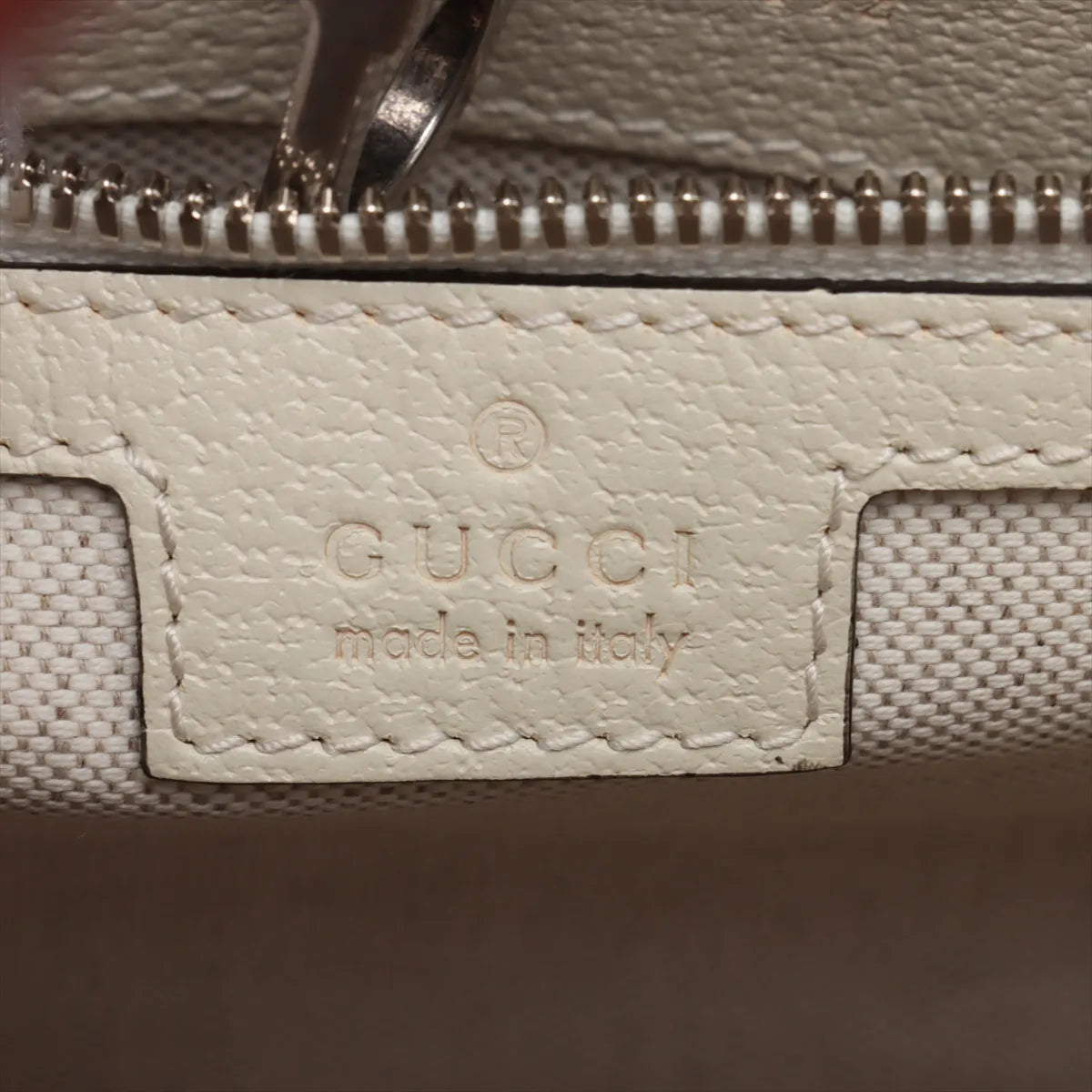Gucci Interlocking GG Logo Canvas Leather Two-Way Tote Bag Ivory x Brown
