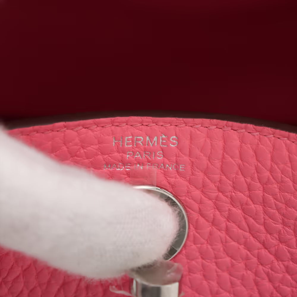 Hermès Lindy Mini 20 Taurillon Clemence Rose Azalee
