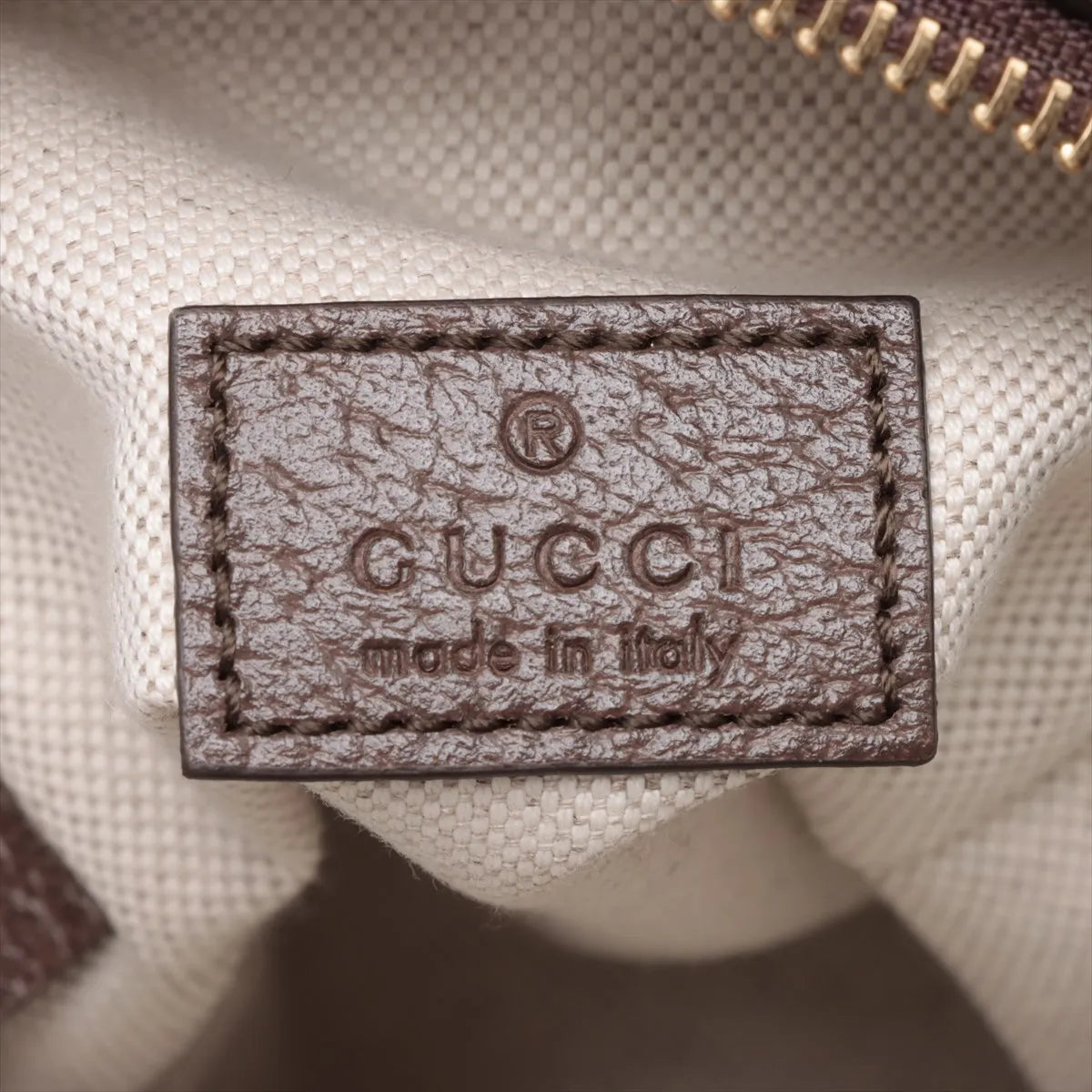 Gucci Jumbo GG Canvas Leather Shoulder Bag Beige