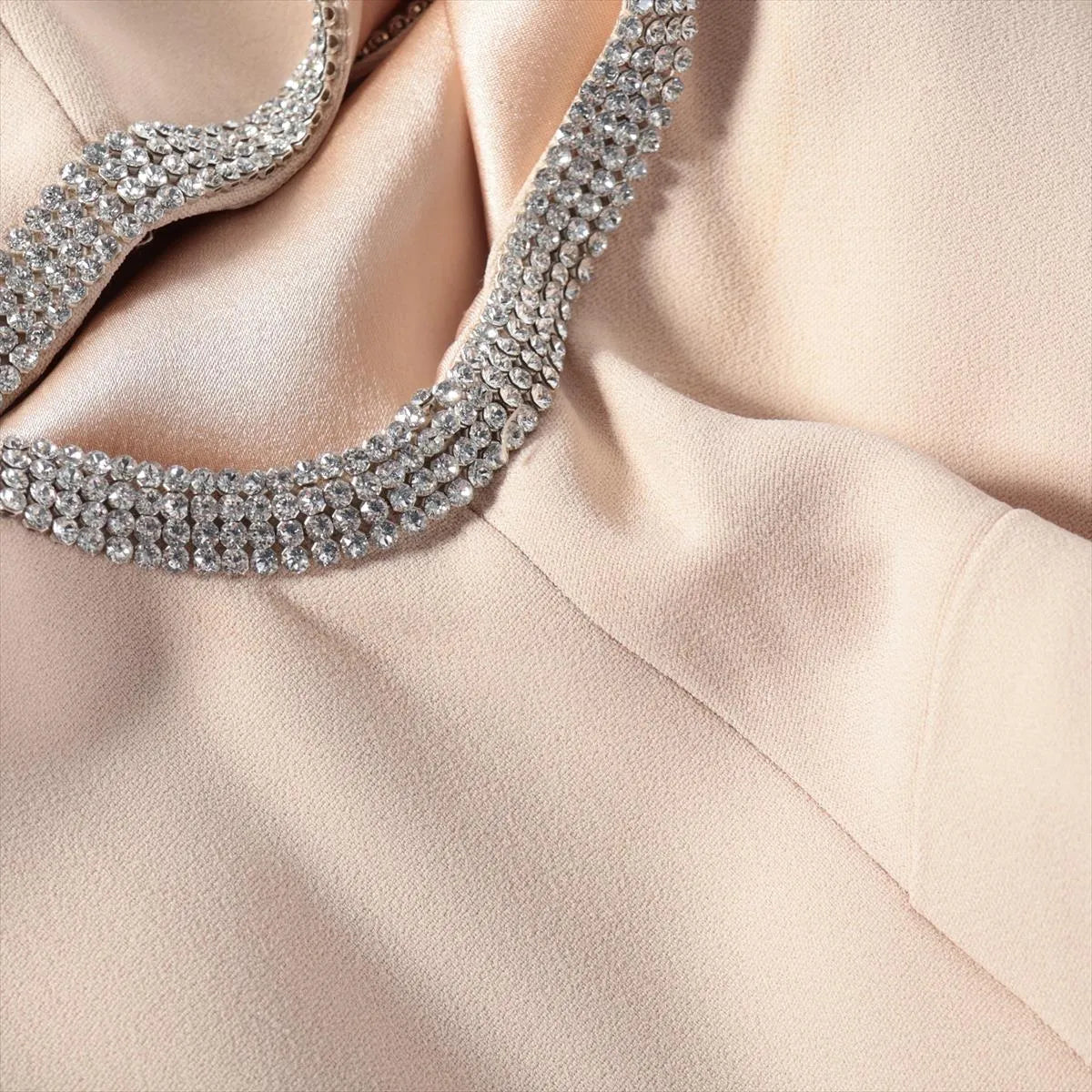 Dolce & Gabbana Rayon Rhinestone Sleeveless Dress Pink