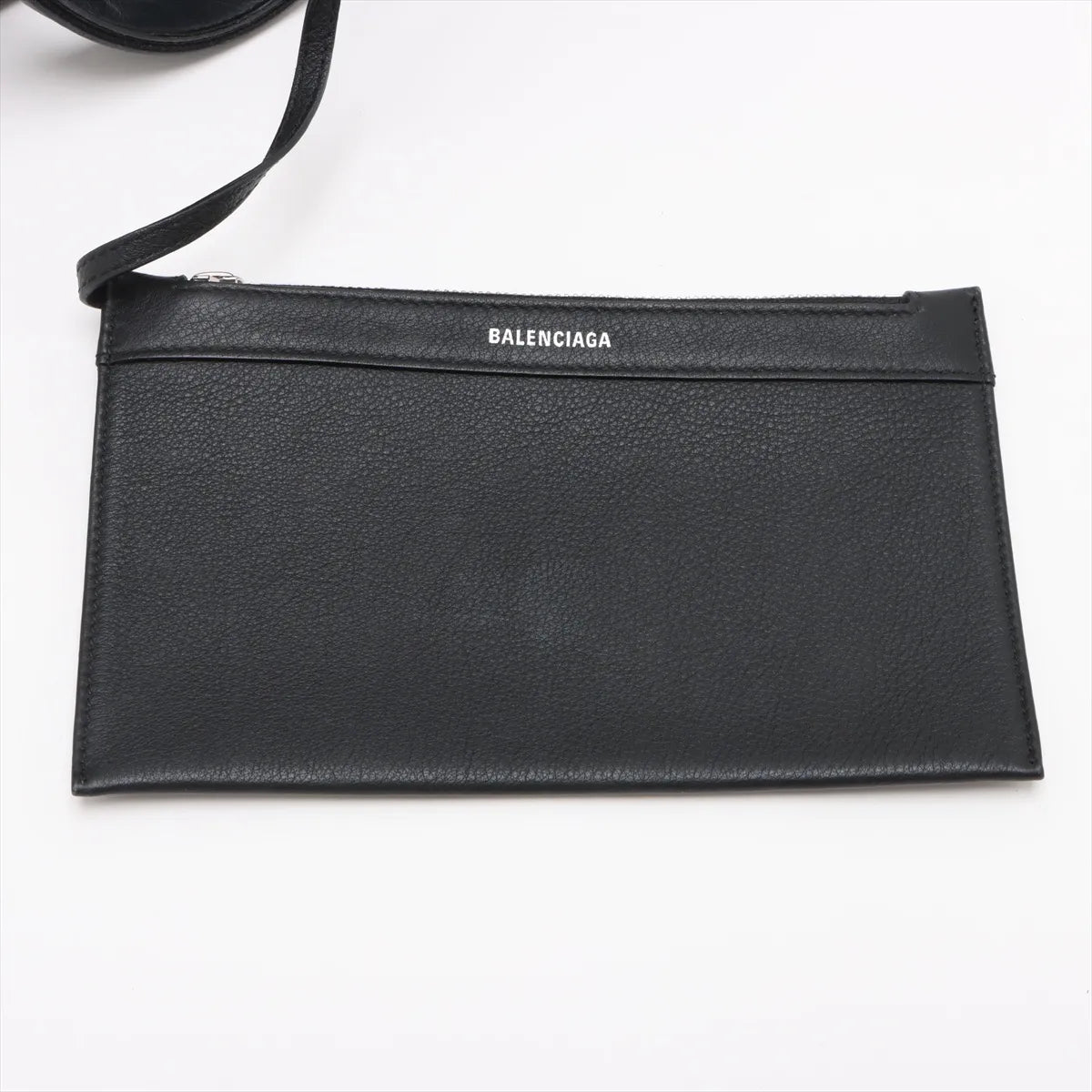 Balenciaga Cabas Leather Tote Bag Black with Pouch