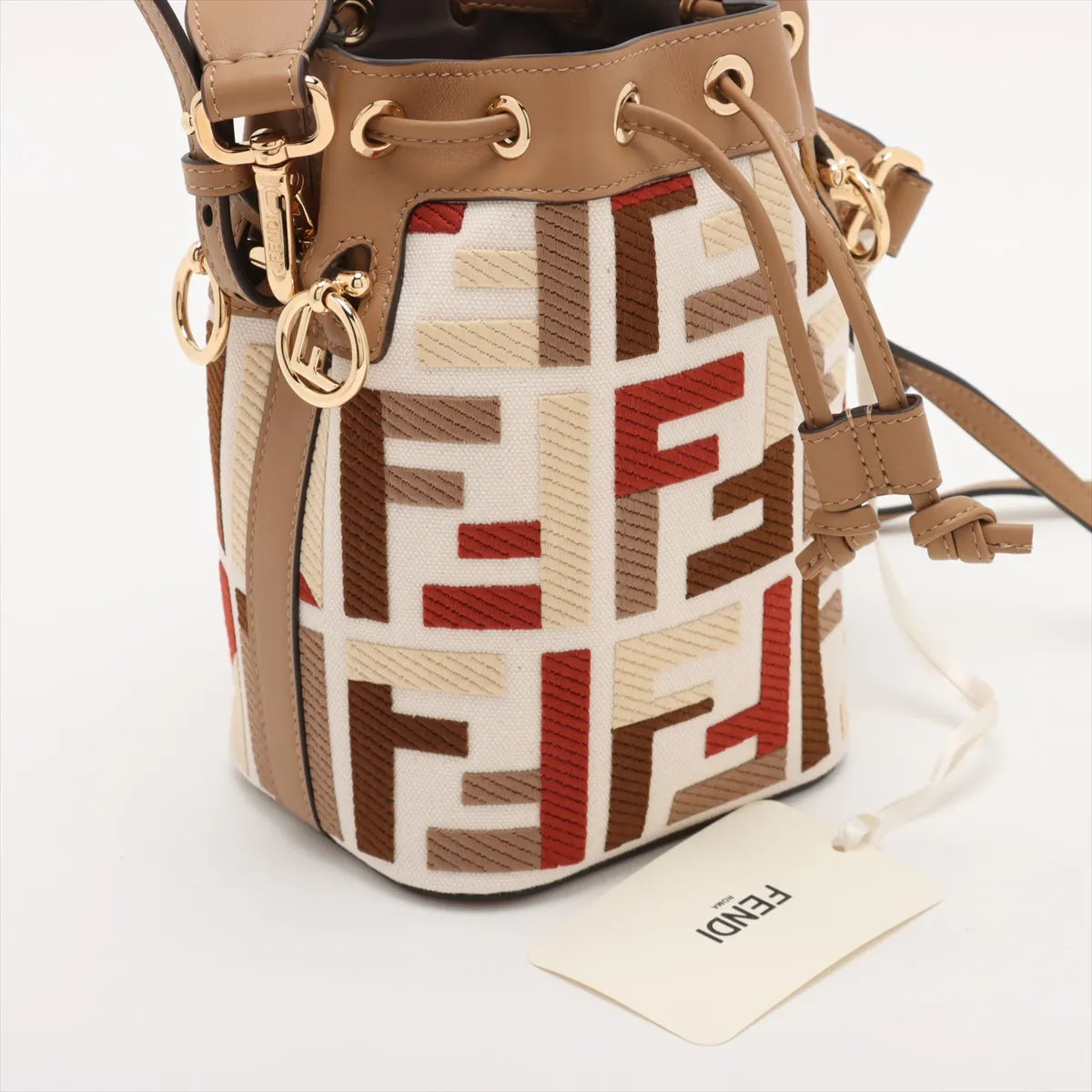 Fendi Zucca Mon Tresor Mini Canvas Two-Way Handbag Multicolor