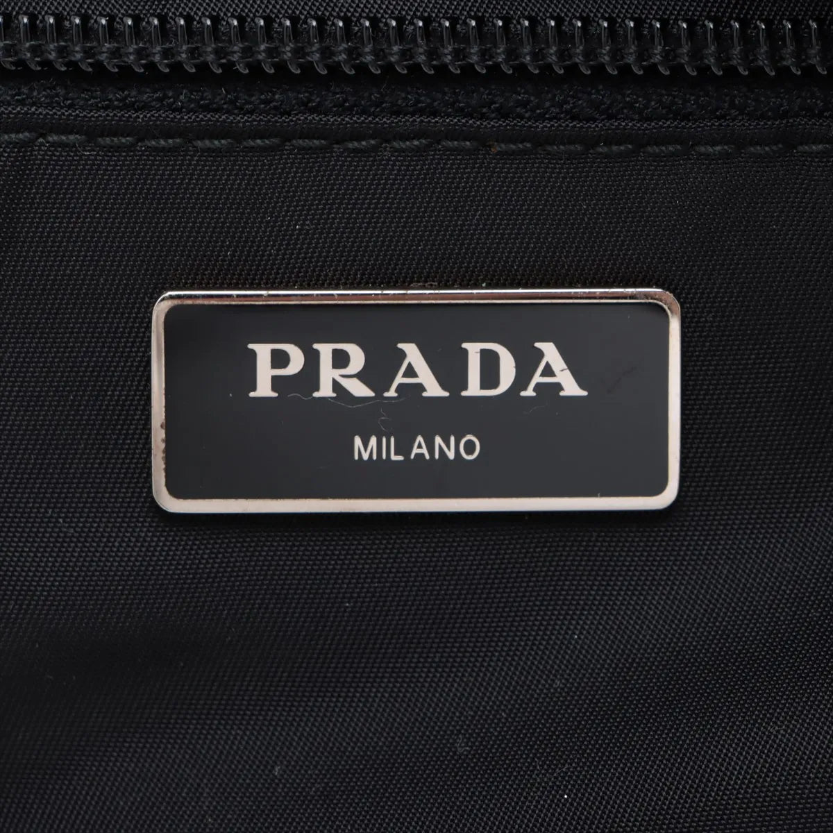 Prada Tessuto Nylon Leather Sling Bag Black