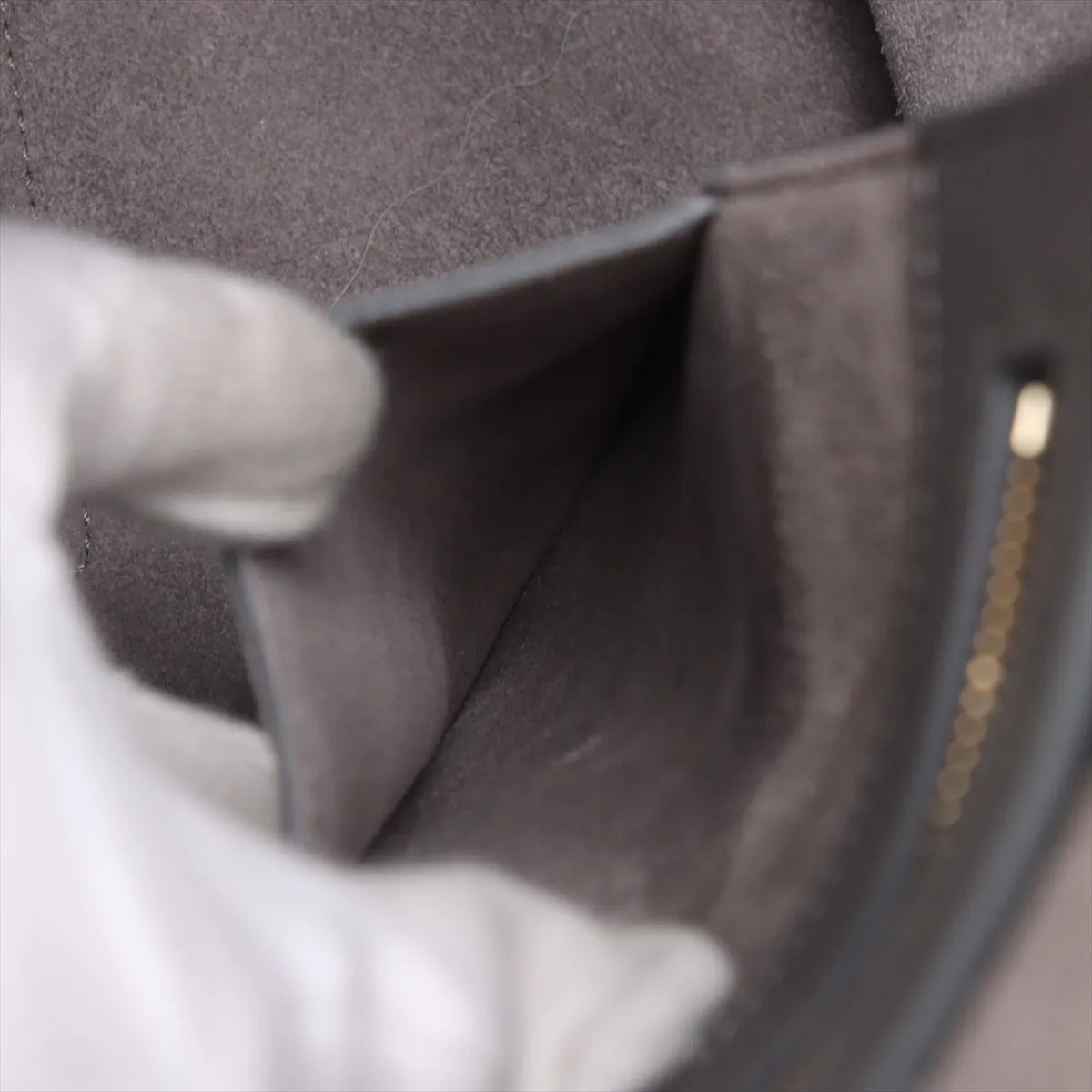 Celine Cabas Phantom Small Leather Tote Bag Gray