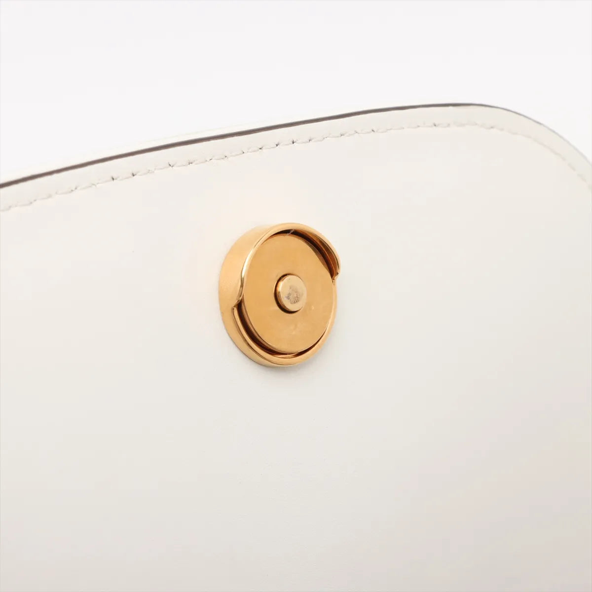 Fendi C'mon Small Leather Shoulder Bag White